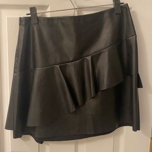 Black “leather” Mini Skirt